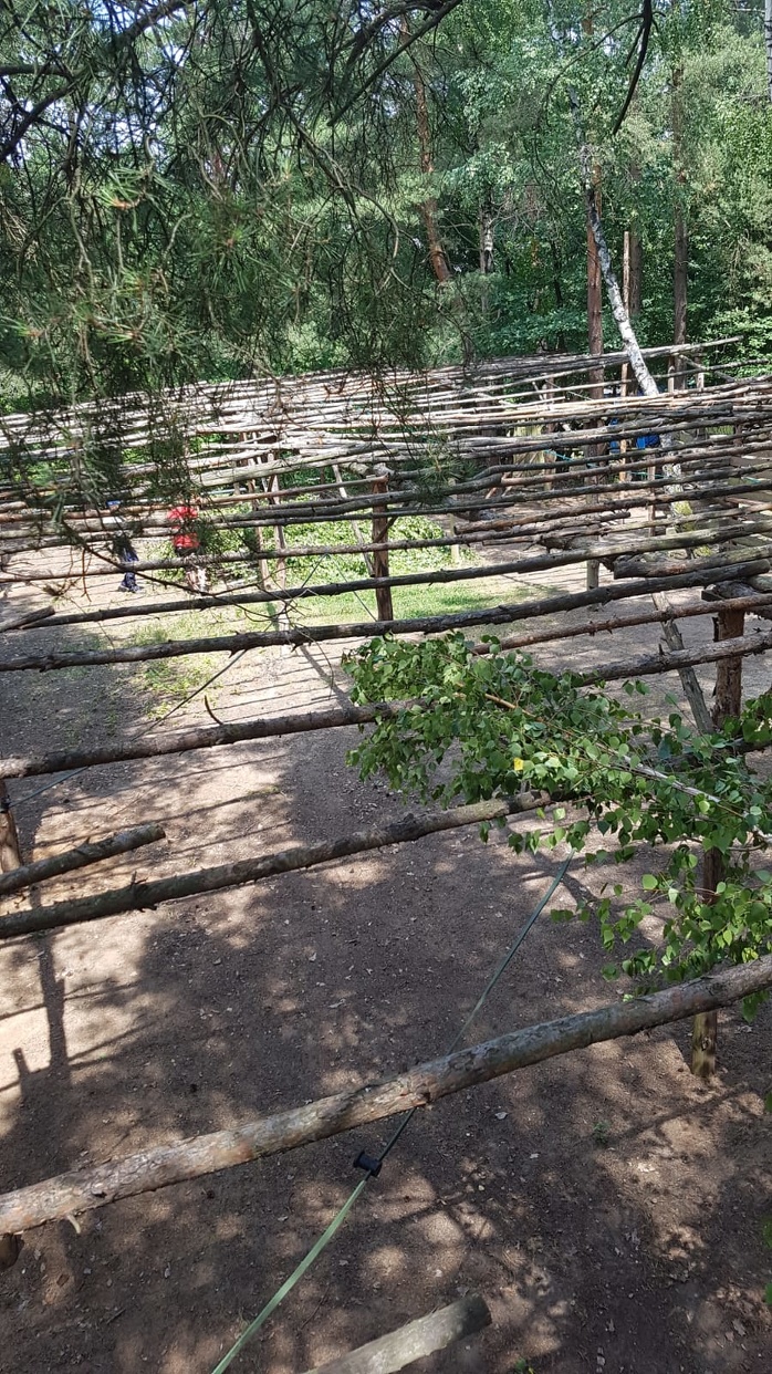 Aufbau des Waldfestgelaendes